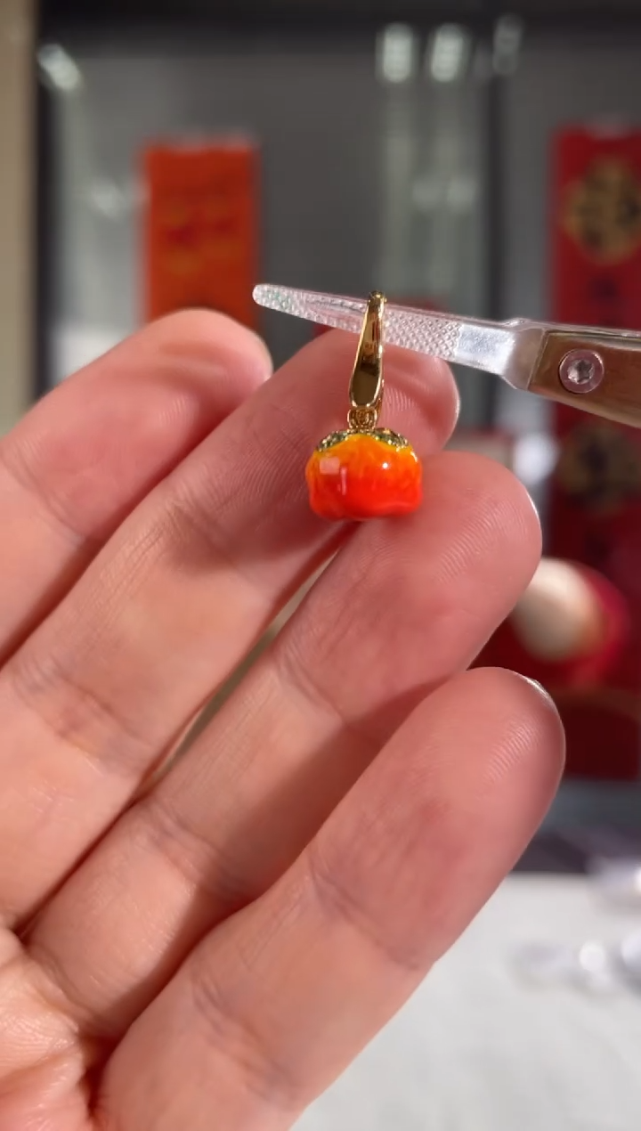 【闪购商品】石榴石颈饰18K金镶嵌吊坠