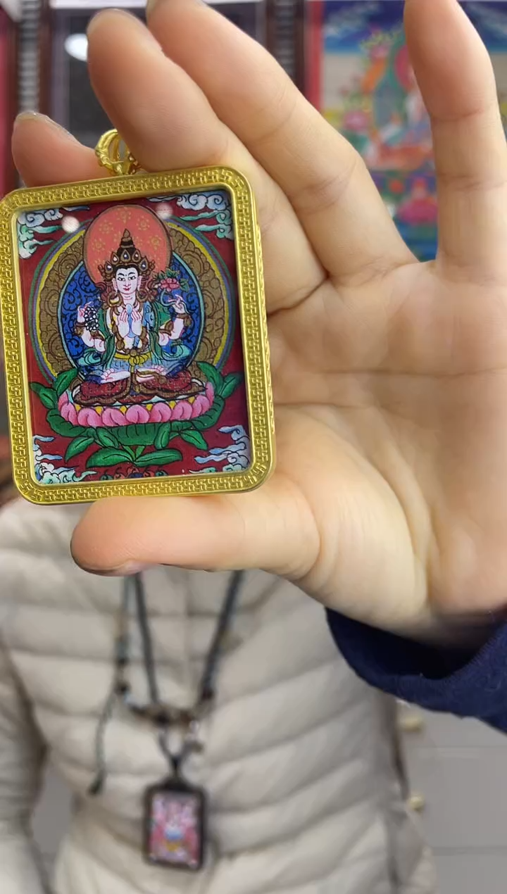 装裱画纯手绘唐卡（非质量问题不退不换）大日