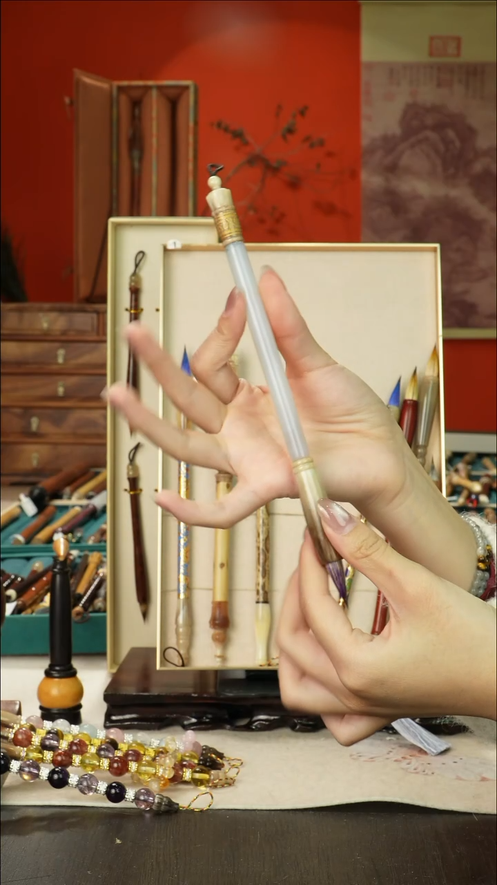 466号闪孤品高货毛笔链接 清水试笔 蘸墨不退