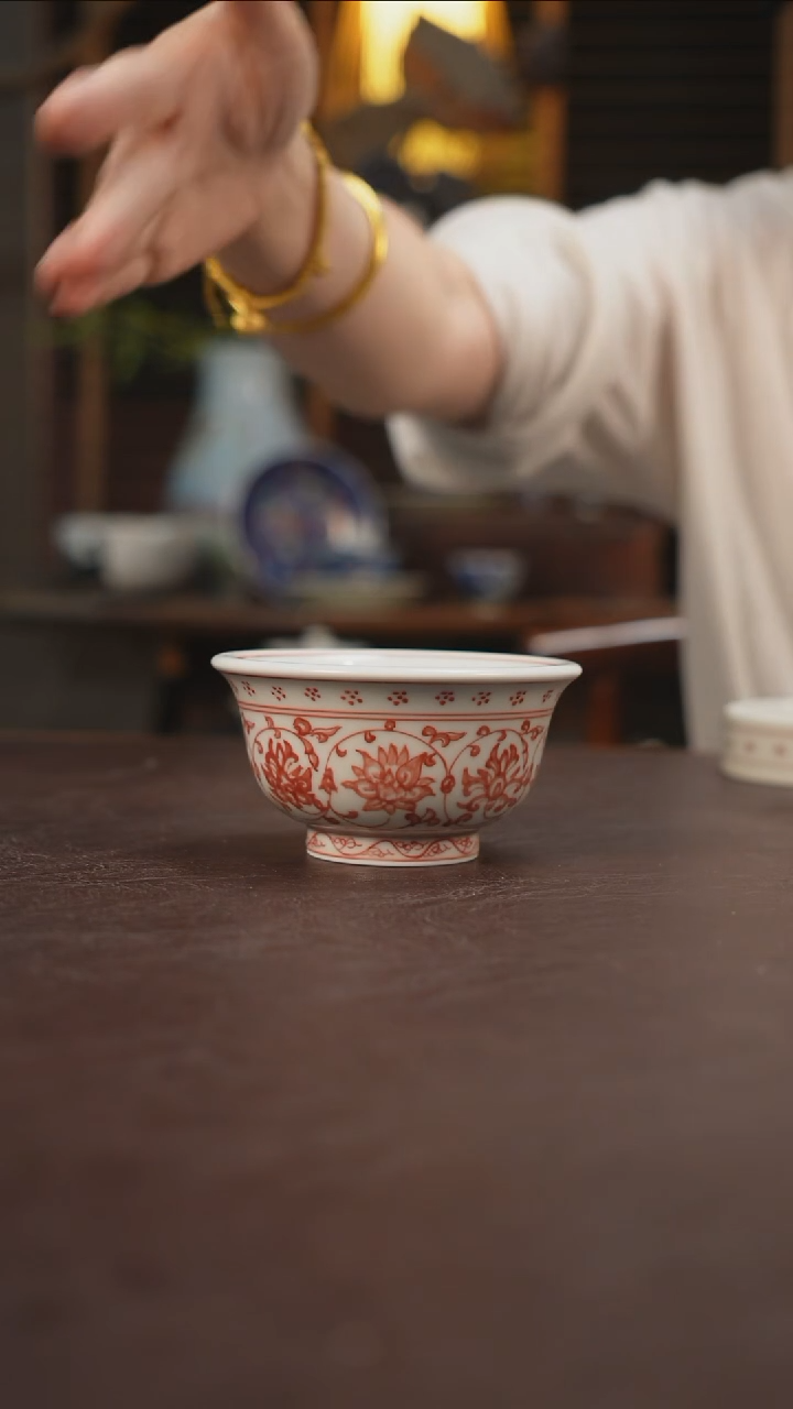 杯景德镇陶瓷杯碗柴烧多人