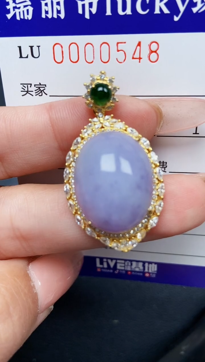 【闪购商品】翡翠颈饰银S925镶嵌0548