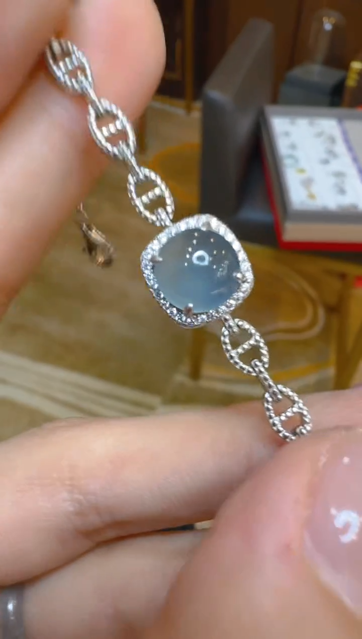 银S925镶嵌手链翡翠多样性团购发一件