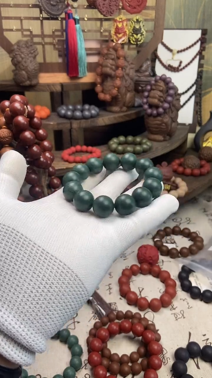 泥塑微瑕栀子花手串1.8尺寸