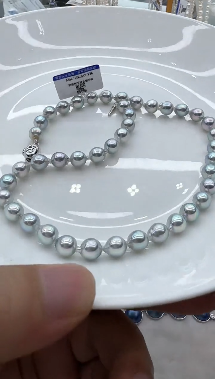 【闪购商品】海水珍珠颈饰银S925镶嵌清货