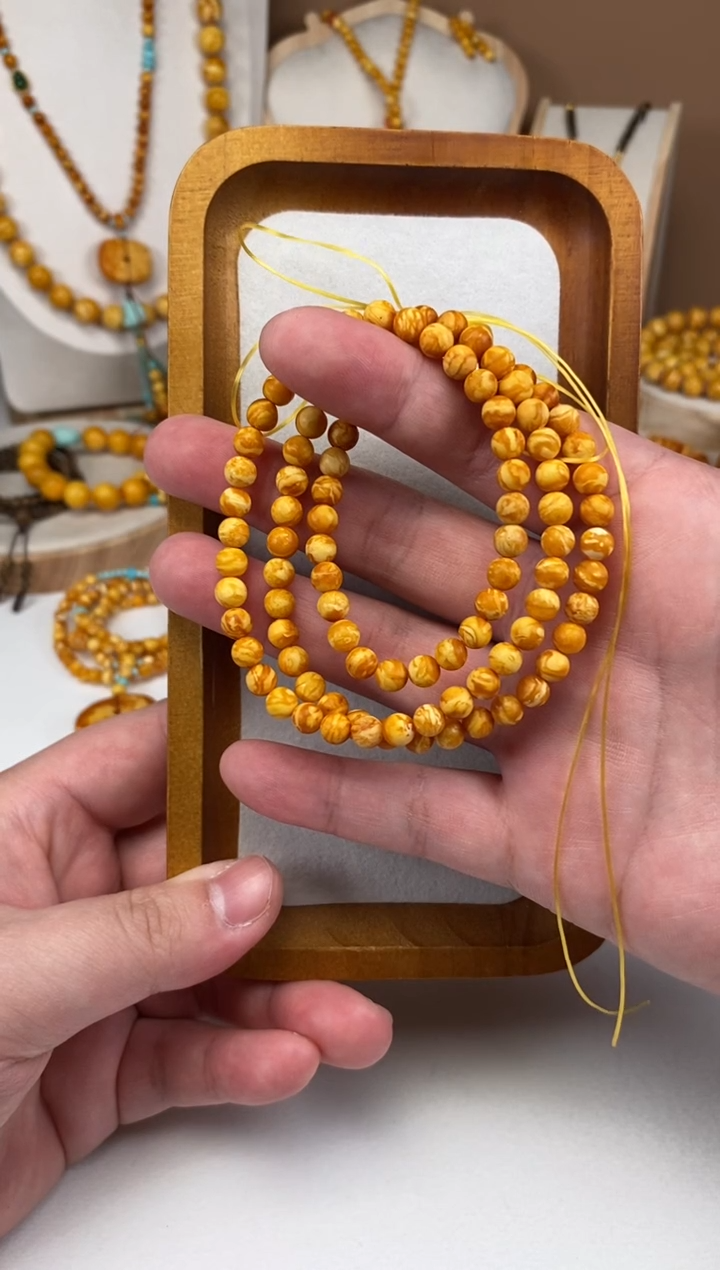 【闪购商品】琥珀裸石未镶嵌6mm典藏级