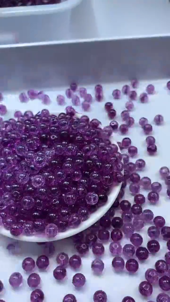 颈饰未镶嵌水晶W1694-乌梅紫色碧玺8mm*20颗