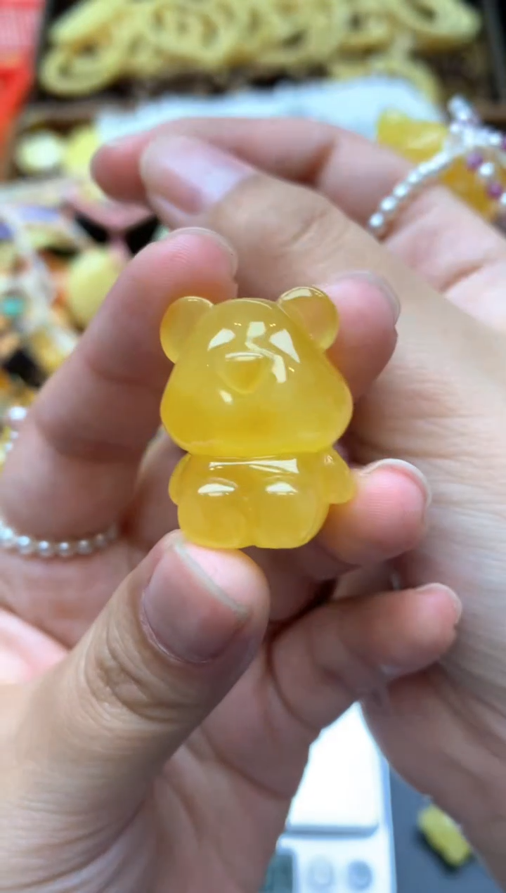 【闪购商品】琥珀珠宝奇石未镶嵌043琥珀蜜蜡花粉有纹小坑介意勿拍