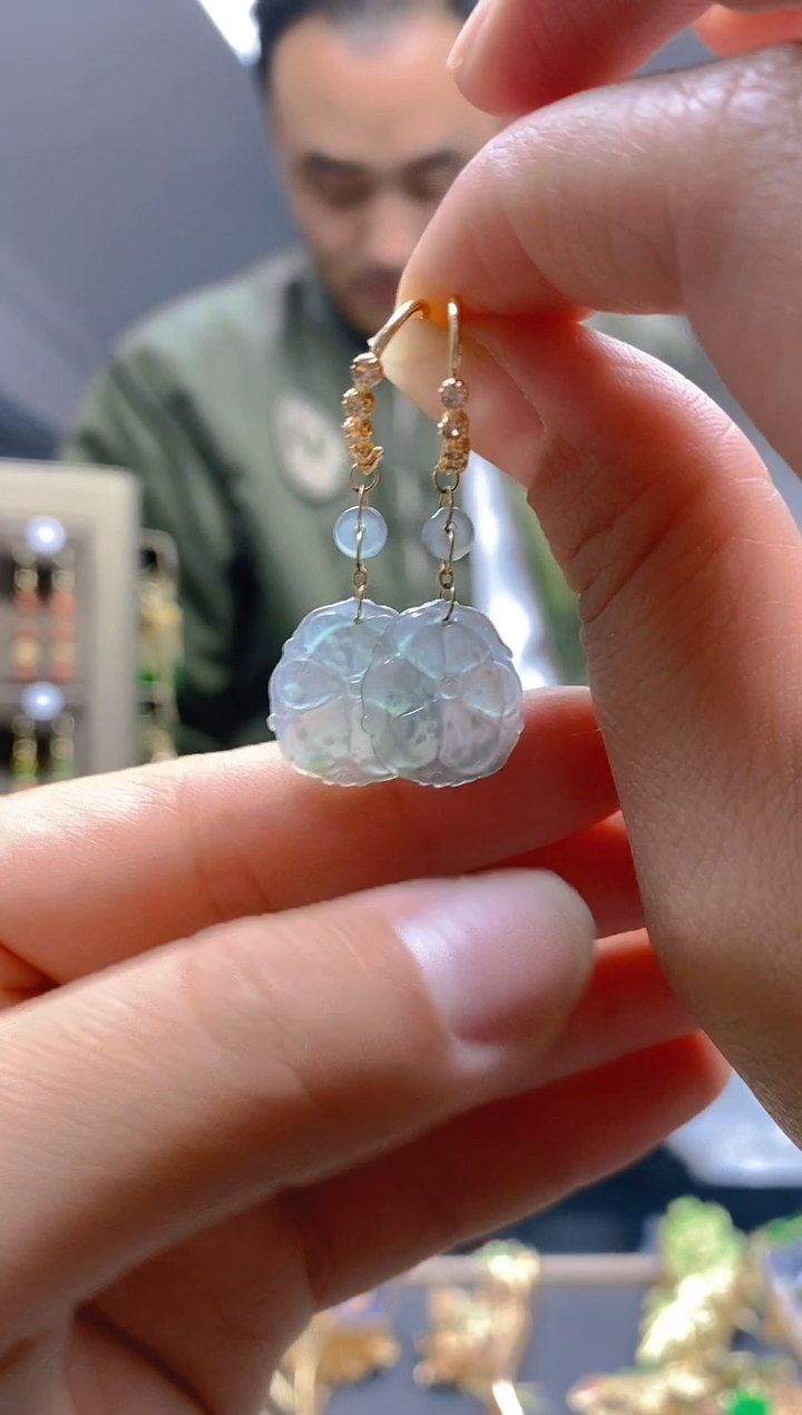 【闪购商品】翡翠耳饰合金0329翡翠耳钩