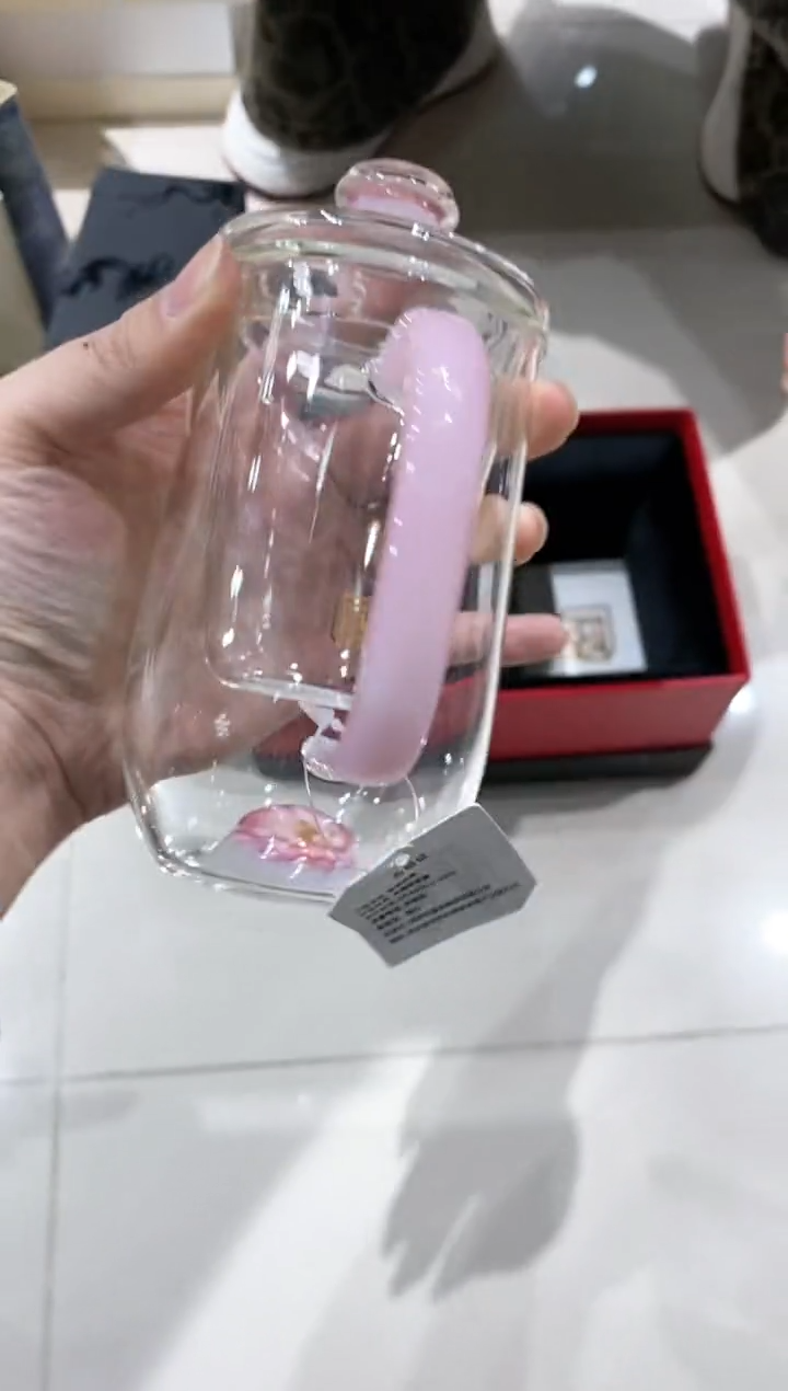 【闪购商品】高硼硅玻璃双饮款X415办公杯        