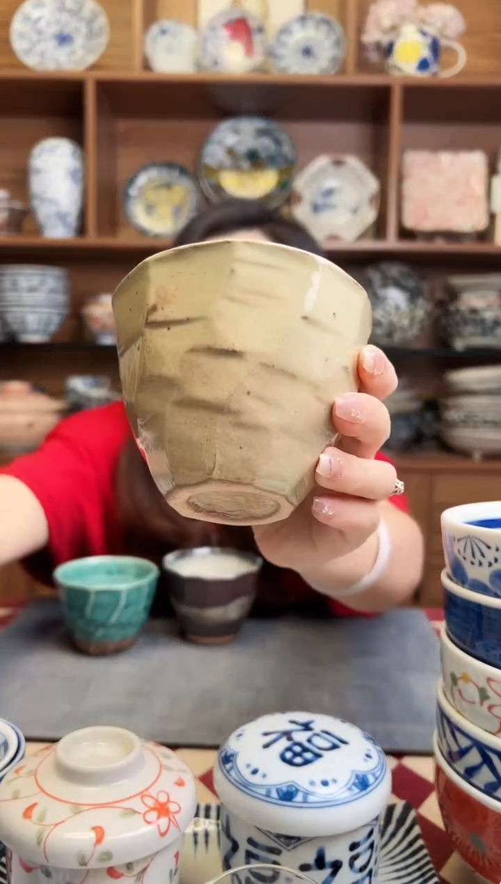 瓷片志野烧 大地茶杯