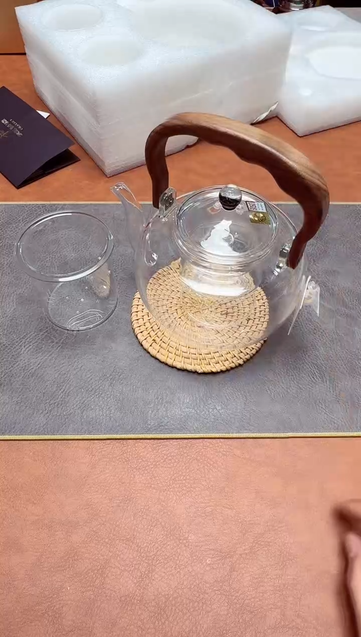 【闪购商品】禾器#山雅壶透明+藤编垫