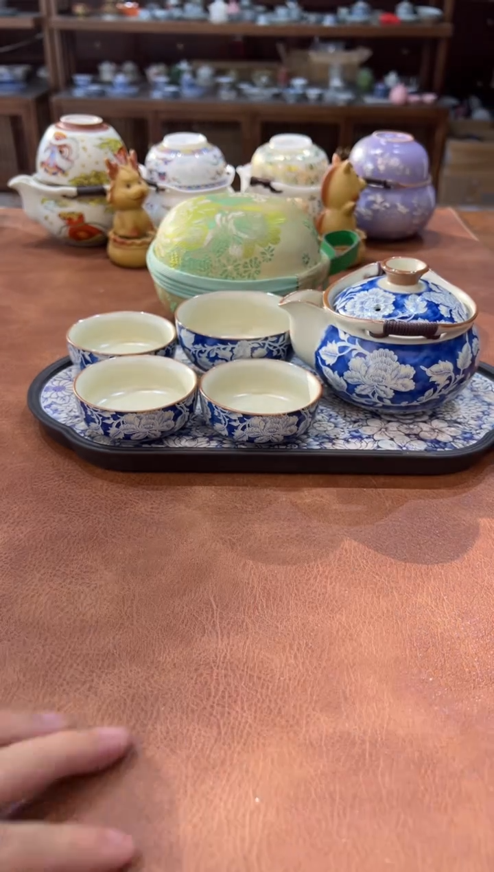 真的很便宜会开片的旅行茶具