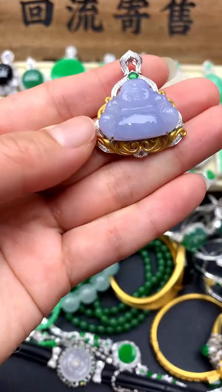 【闪购商品】翡翠颈饰18K金镶嵌447-中国好珍宝