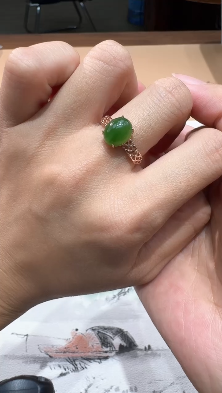 颈饰未镶嵌和田玉【瑞睿珠宝】和田玉戒指 （多样性发货）