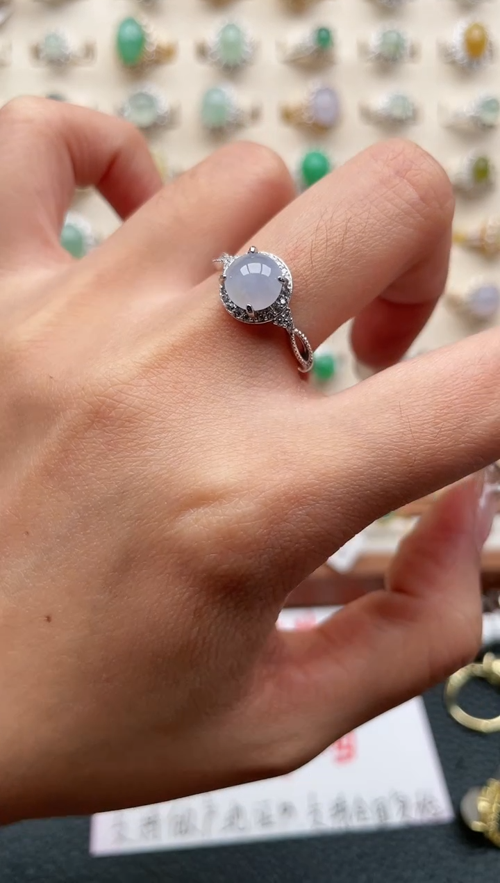 【闪购商品】翡翠戒指银S925镶嵌1111