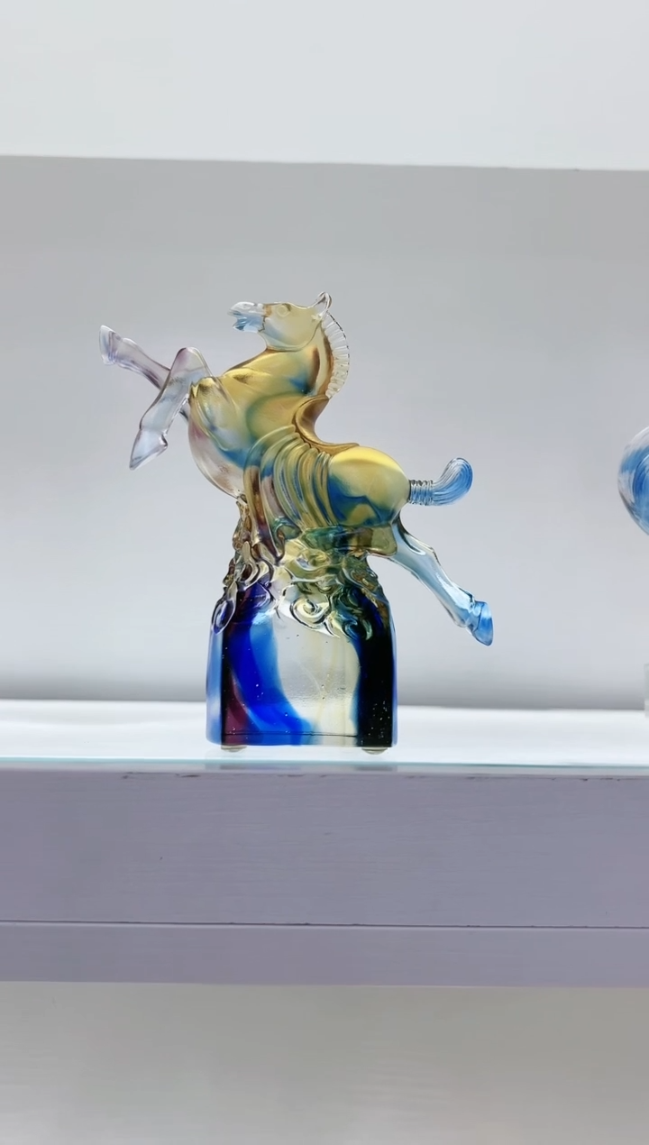 【闪购商品】茶宠古法琉璃唐马