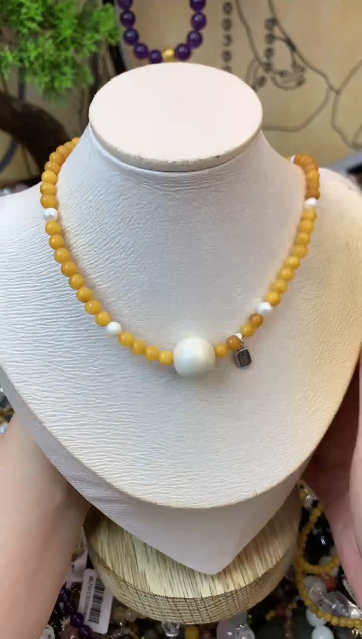 【闪购商品】蜜蜡颈饰银S925镶嵌311手串