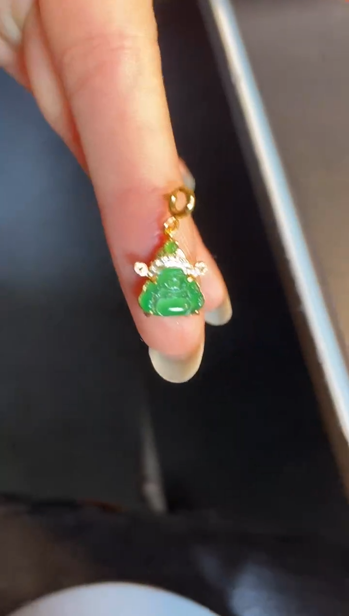 吊坠(不含链)银S925镶嵌翡翠1