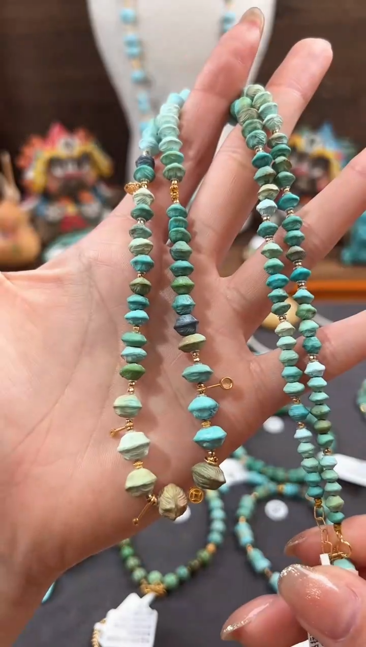 【闪购商品】绿松石颈饰18K金镶嵌绿松石项链