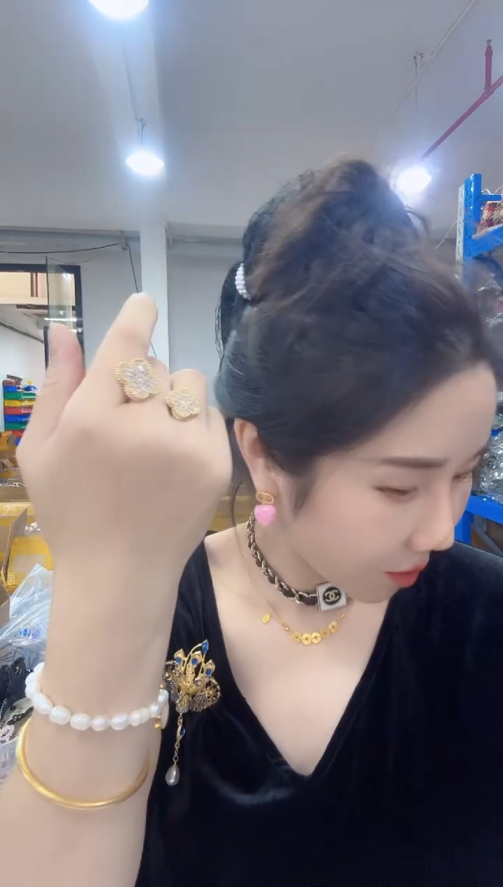 非金属仿水晶铜丝线边夹发箍集合 LG-608