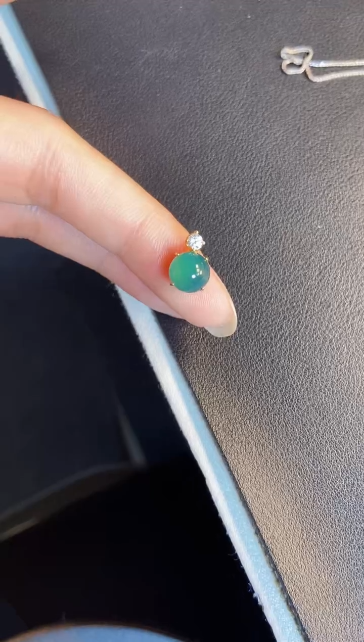 吊坠(不含链)银S925镶嵌翡翠1