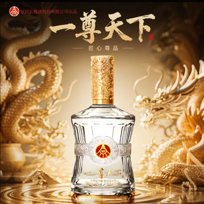 一尊天下五粮液股份出品 尊品 浓香型白酒52度500ml*652度500ML