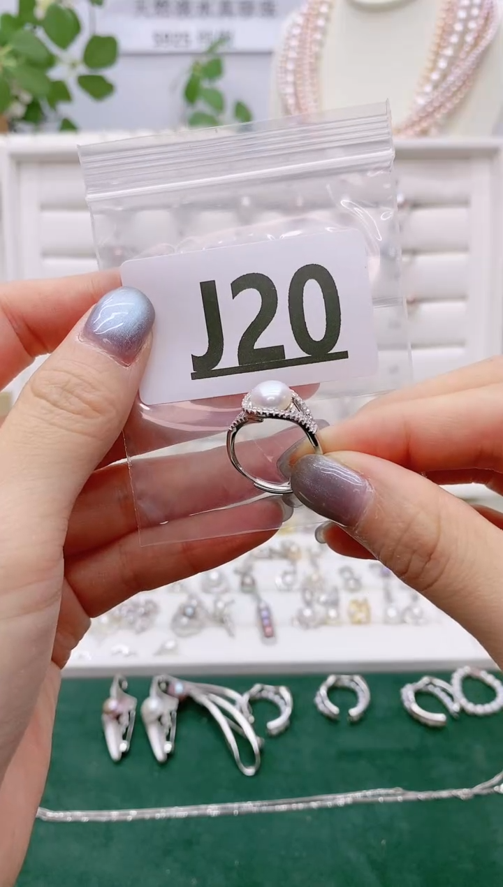 银S925镶嵌无淡水珍珠平**乐J20