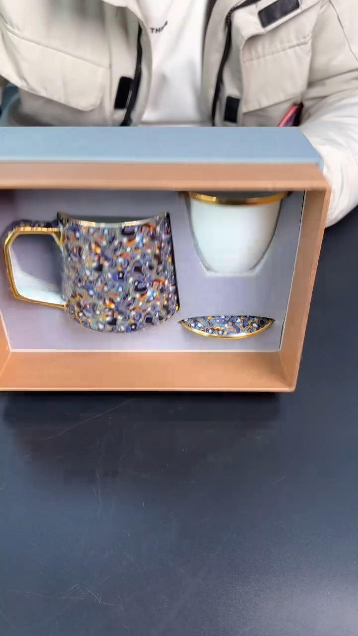 【闪购商品】仿大漆工艺高端办公杯