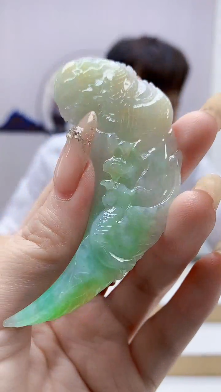 未镶嵌定制翡翠4868DD-毛货挂件48