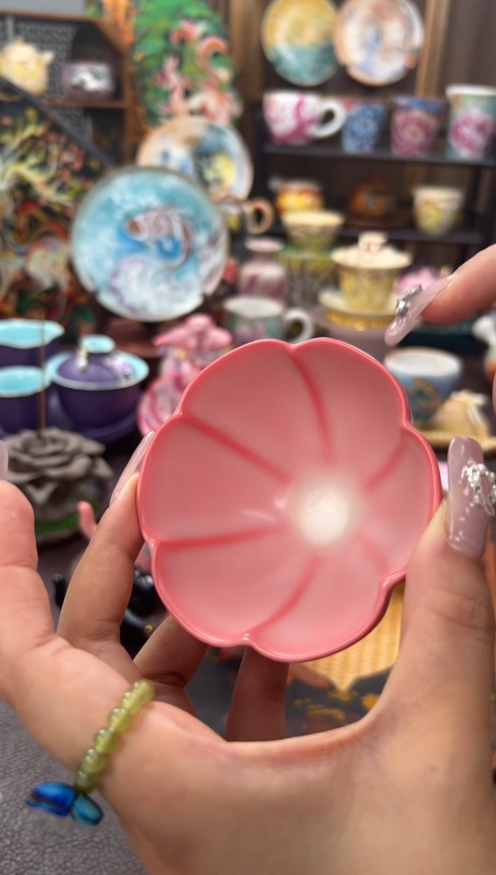 尚盏堂胭脂粉猪油冻梅花杯