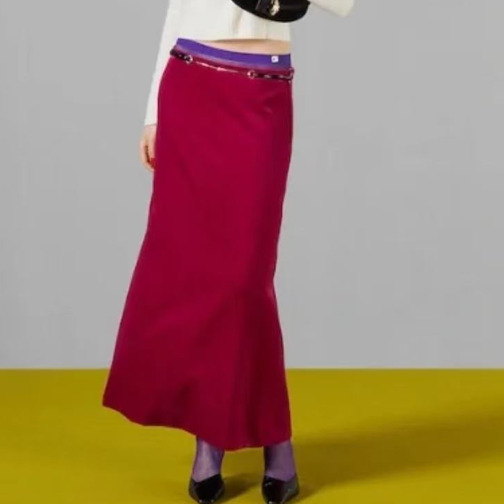 全新未使用 GUCCI/古驰 马衔扣半身裙/40码