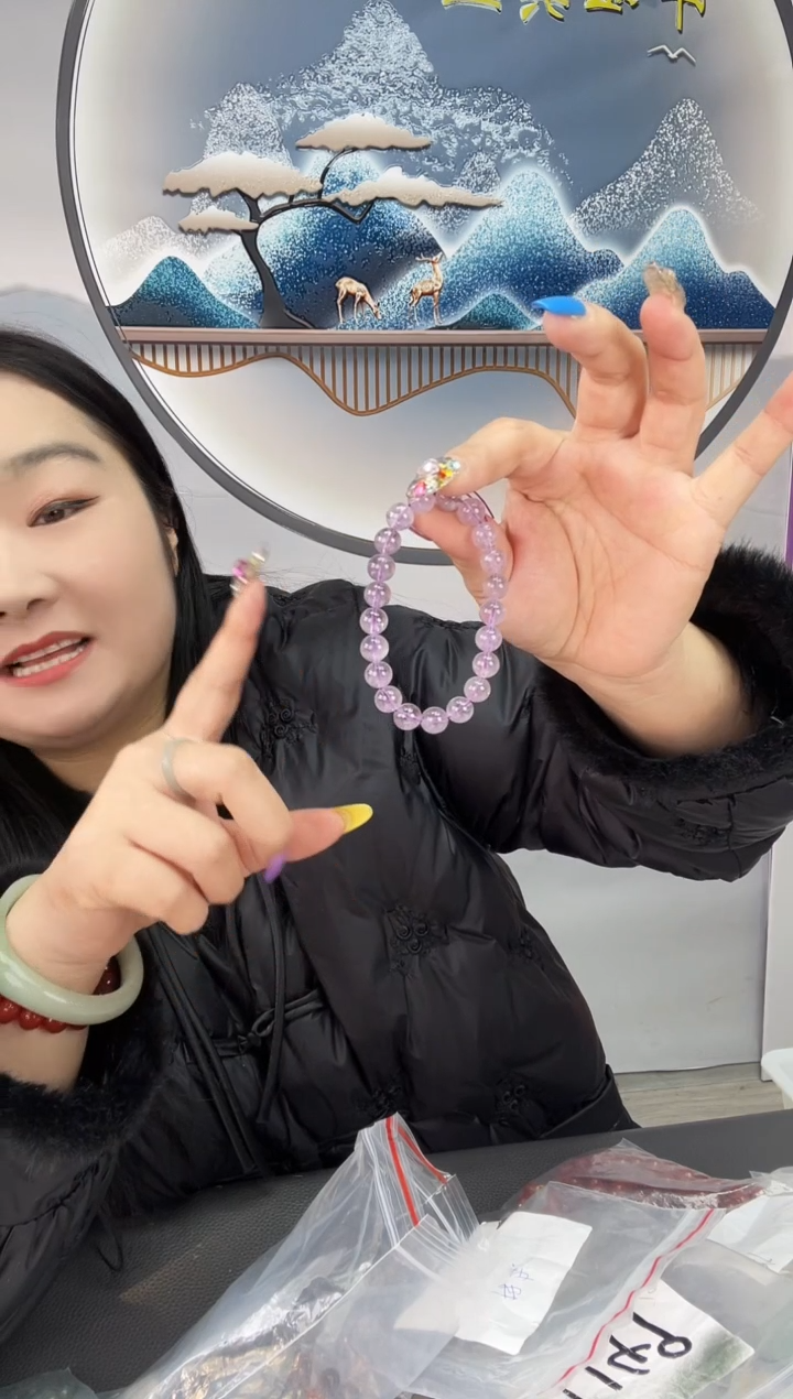 颈饰未镶嵌紫晶紫水晶手串