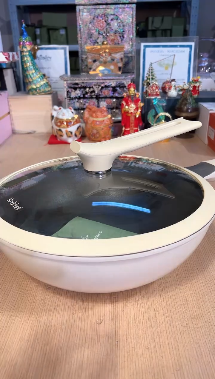 【闪购商品】杯80红厨30cm白色炒锅   