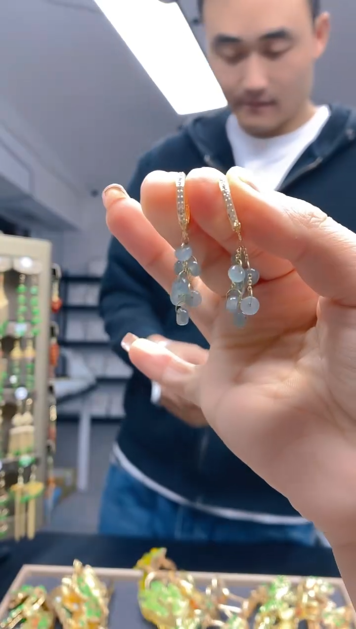 【闪购商品】翡翠耳饰合金0286翡翠耳包