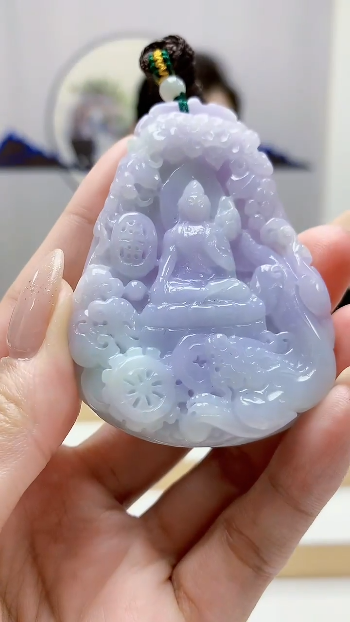 未镶嵌定制翡翠5160MM-毛货挂件79