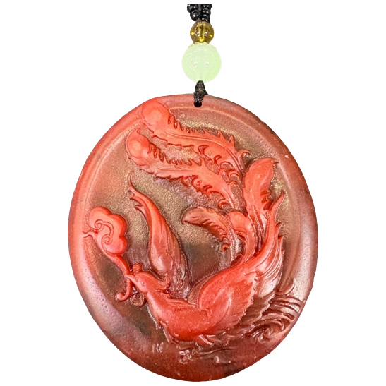 【静雯珠宝】XT016 轻奢 扁 鹊 香 凤凰无事牌吊坠 多样性发其一