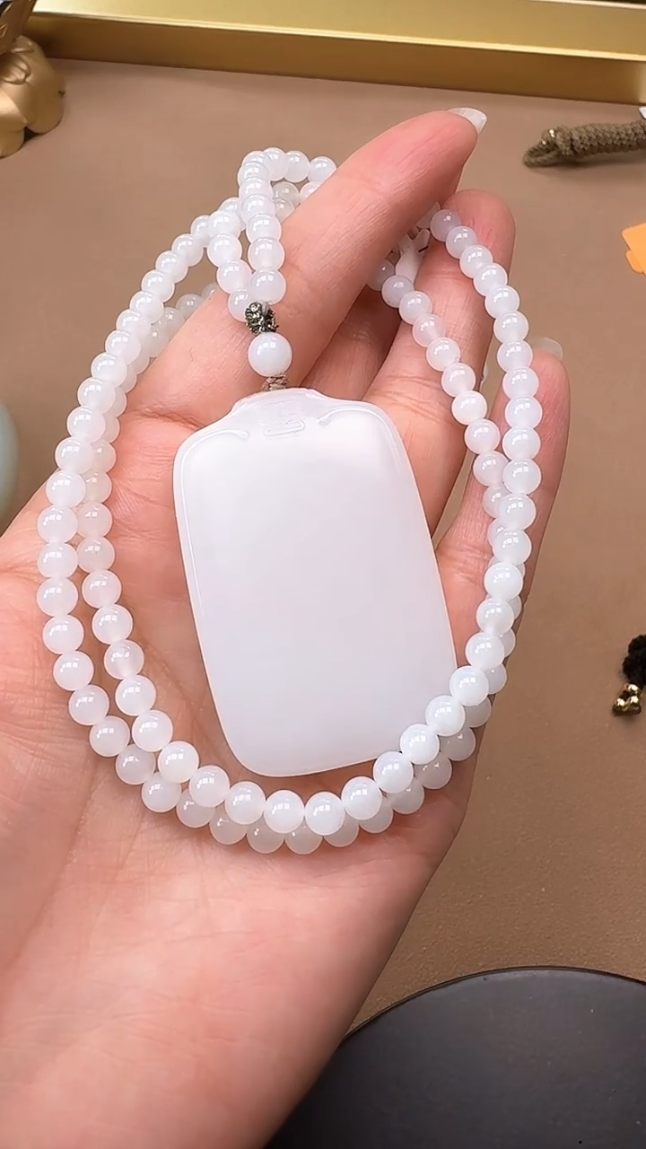 【闪购商品】和田玉吊坠未镶嵌1452平安牌