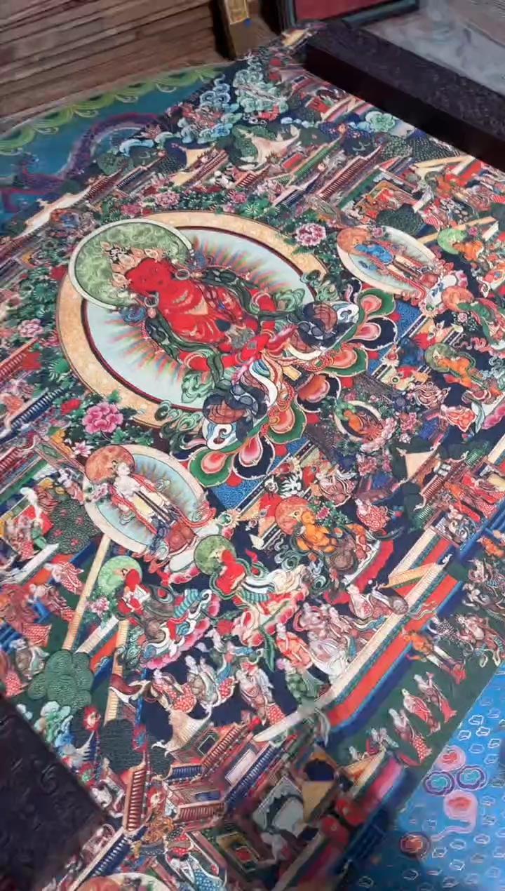 卷轴画卷轴画路路的唐卡tk160