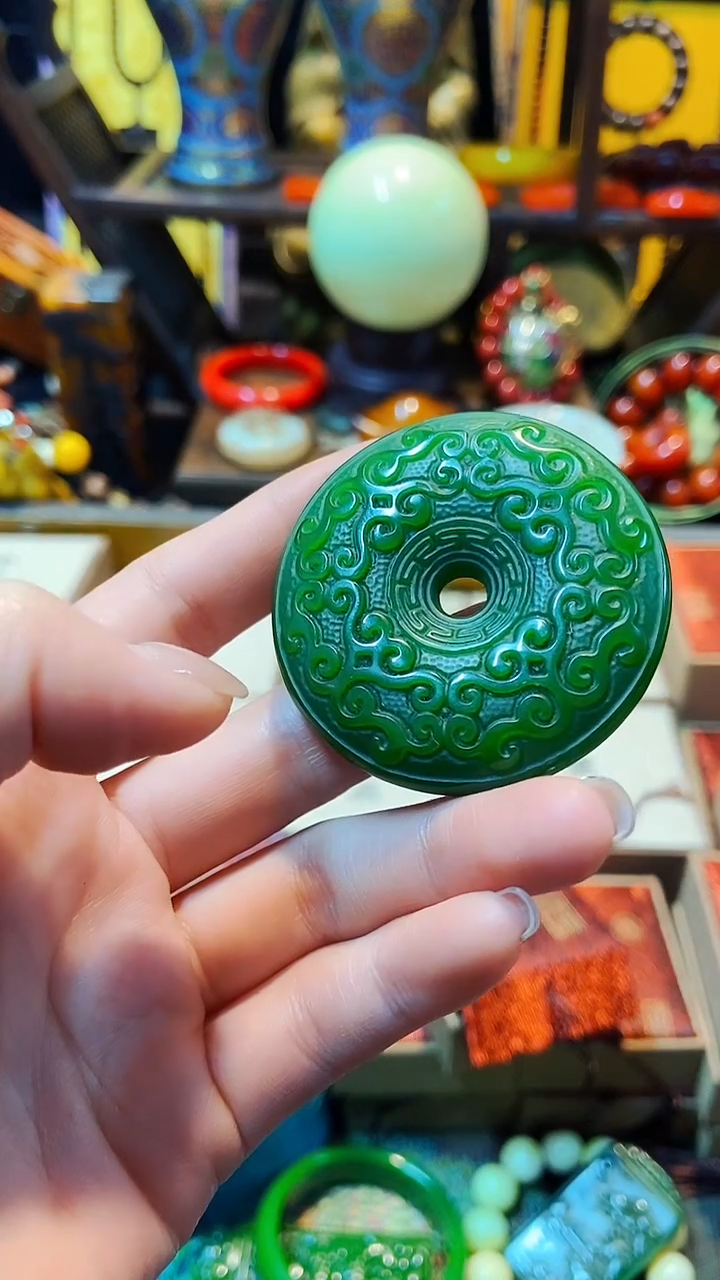 【闪购商品】和田玉（碧玉）挂件未镶嵌主播推荐主播推荐