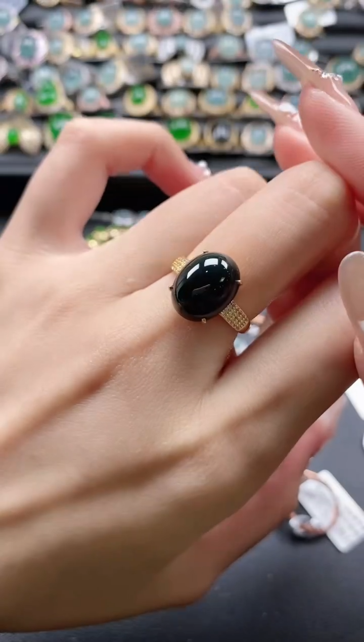 【闪购商品】翡翠戒指银S925镶嵌51151