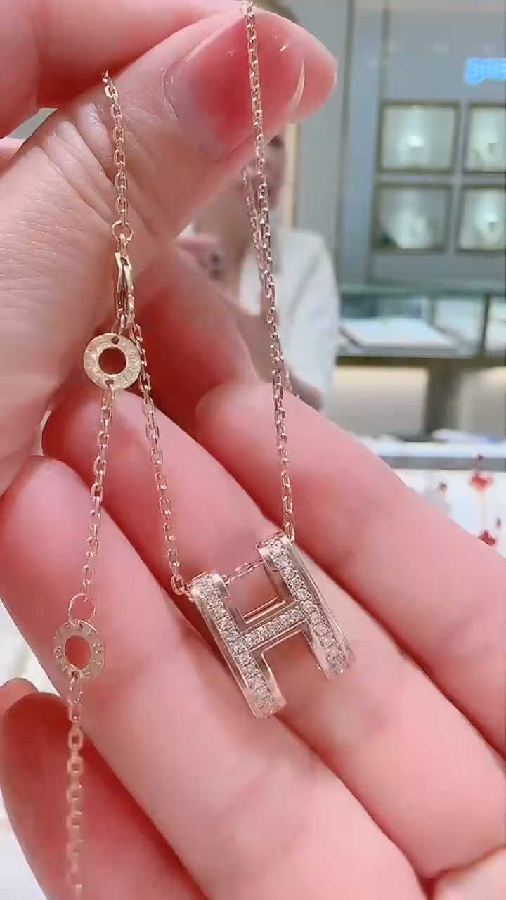 【闪购商品】钻石套链18K金镶嵌套链