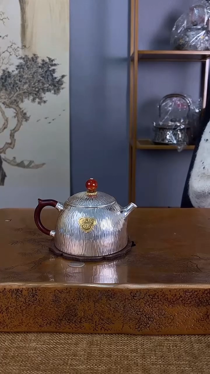 咖**记不二银工如意泡茶壶