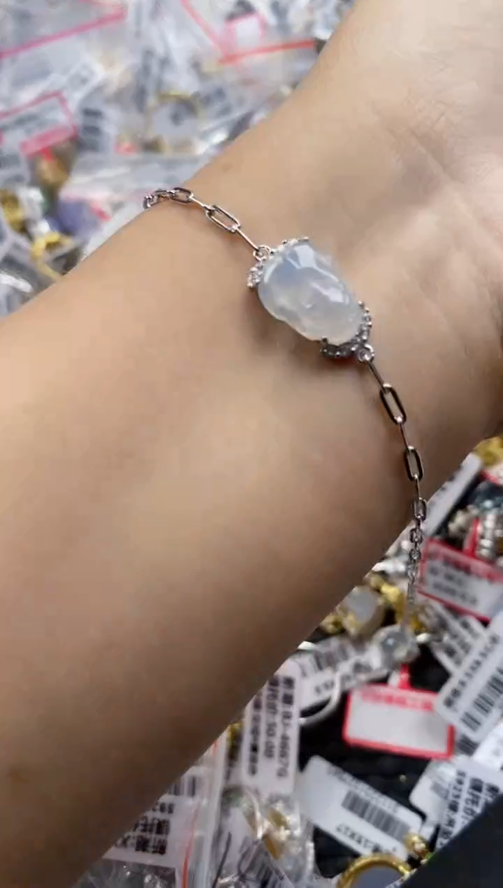 翡翠戒指银S925镶嵌999999   1
