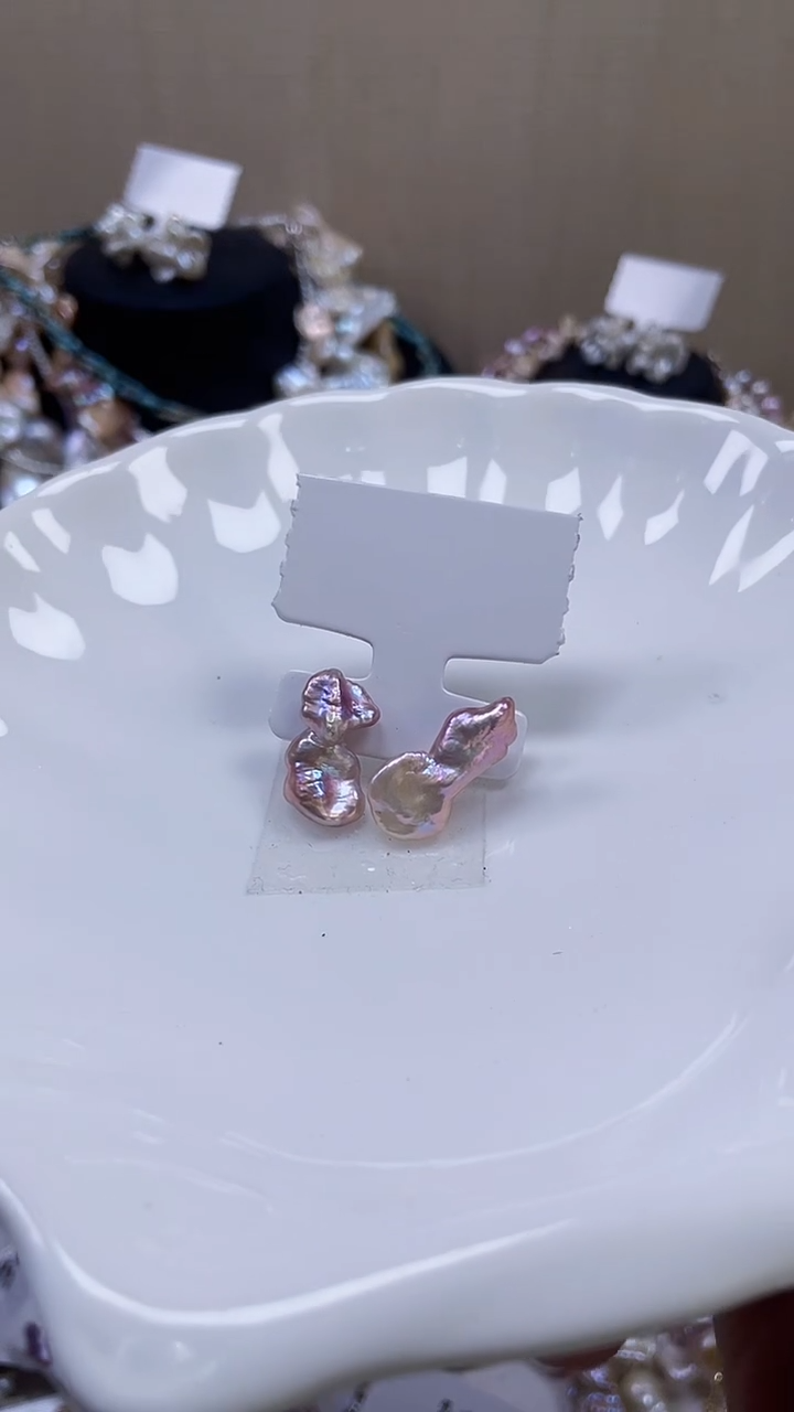 未镶嵌耳饰淡水珍珠【纯恬饰品】