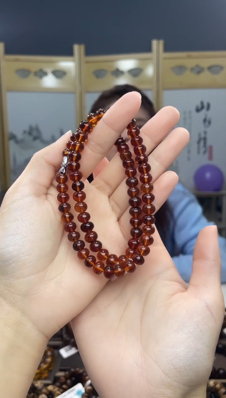 【闪购商品】琥珀裸石未镶嵌7+血珀锁骨链