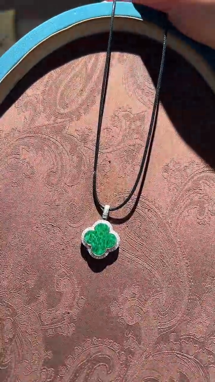 【闪购商品】翡翠吊坠(不含链)银S925镀金镶嵌红翡绿翠 09号