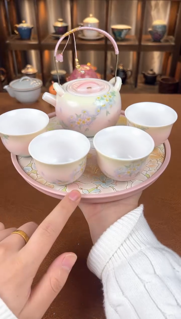 户外便携式家用旅行茶具 带盘