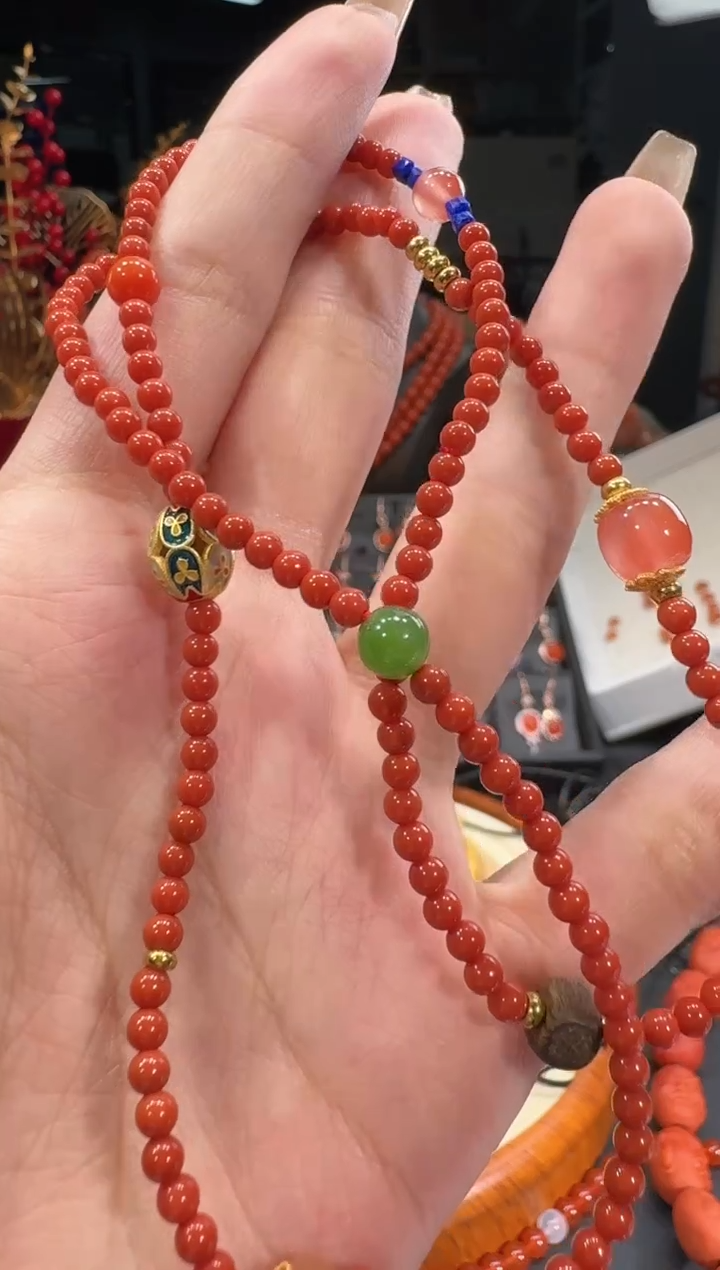 【闪购商品】南红玛瑙颈饰未镶嵌珠串