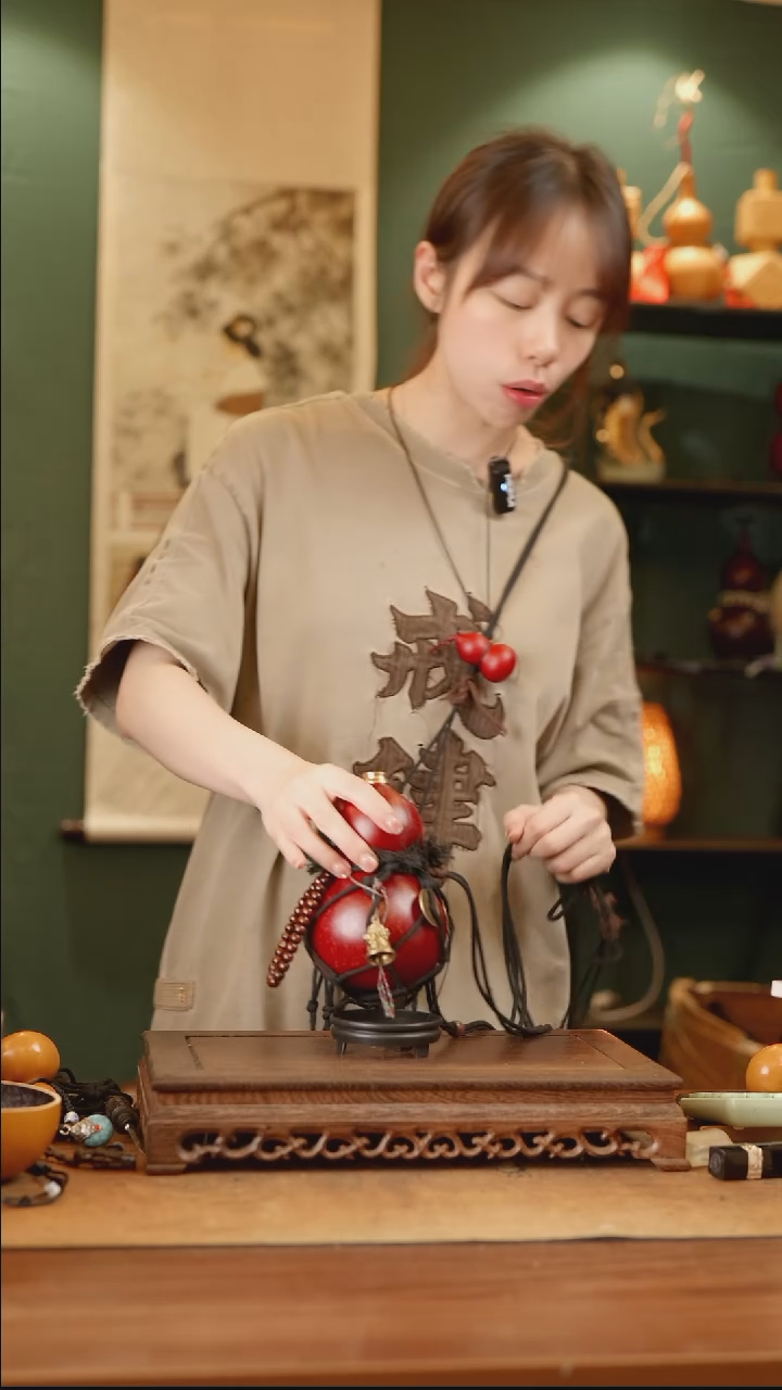 373号精品天然大漆酒葫芦一物一拍~