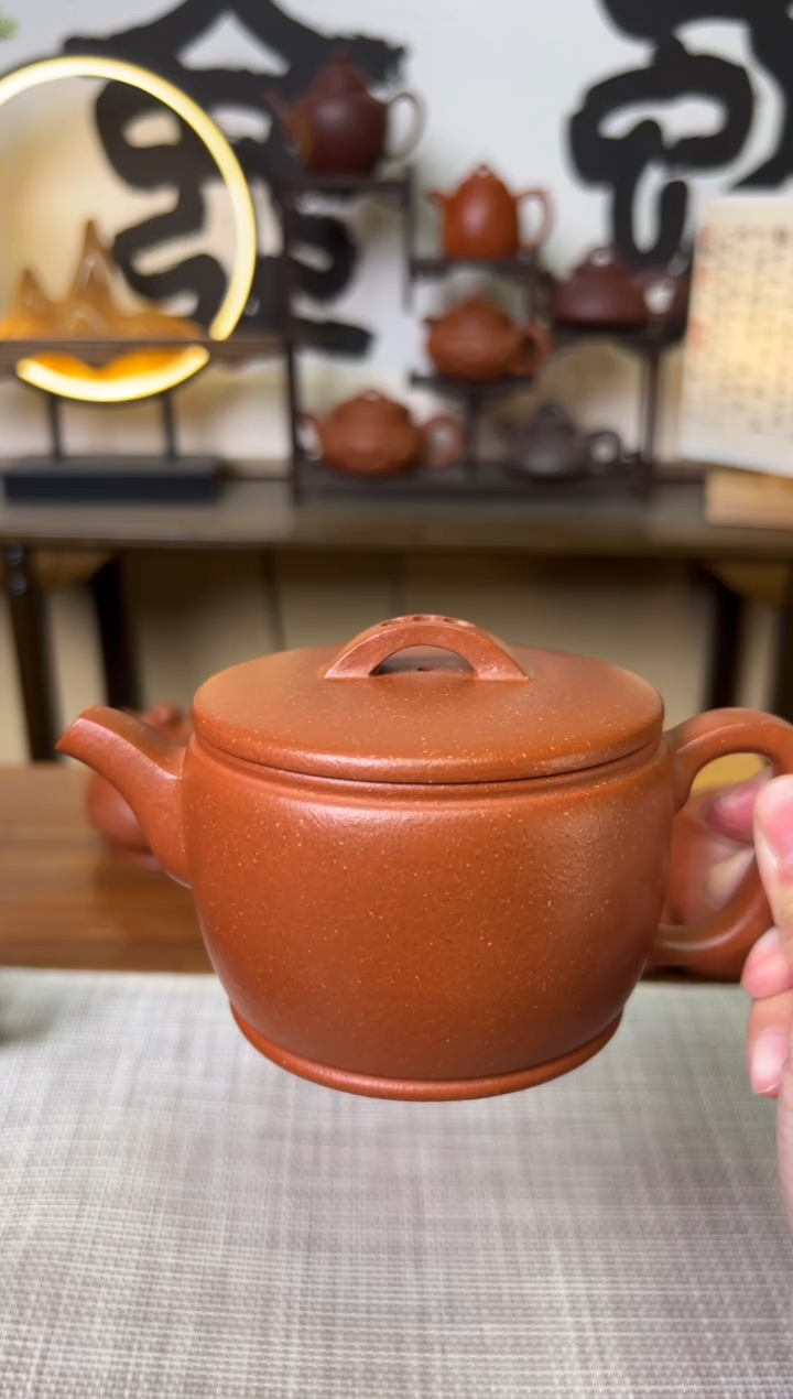 【闪购商品】绿泥茶壶原矿汉瓦壶红降坡270cc